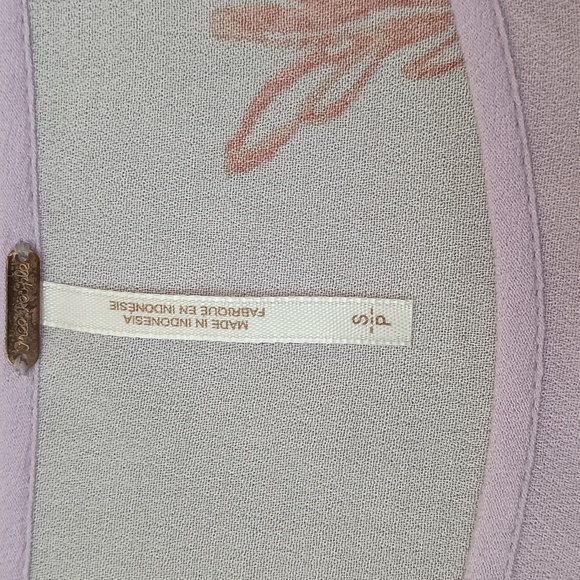 Free People Clear Skies Cold Shoulder Tunic/Dress In Lilac Floral - Picture 6 of 8